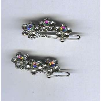Austrian Crystal Hair Barrette - White
